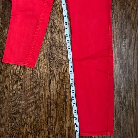 Abercrombie & Fitch Low Rise Skinny Jeans Red Women's Size 25 - Picture 4 of 9